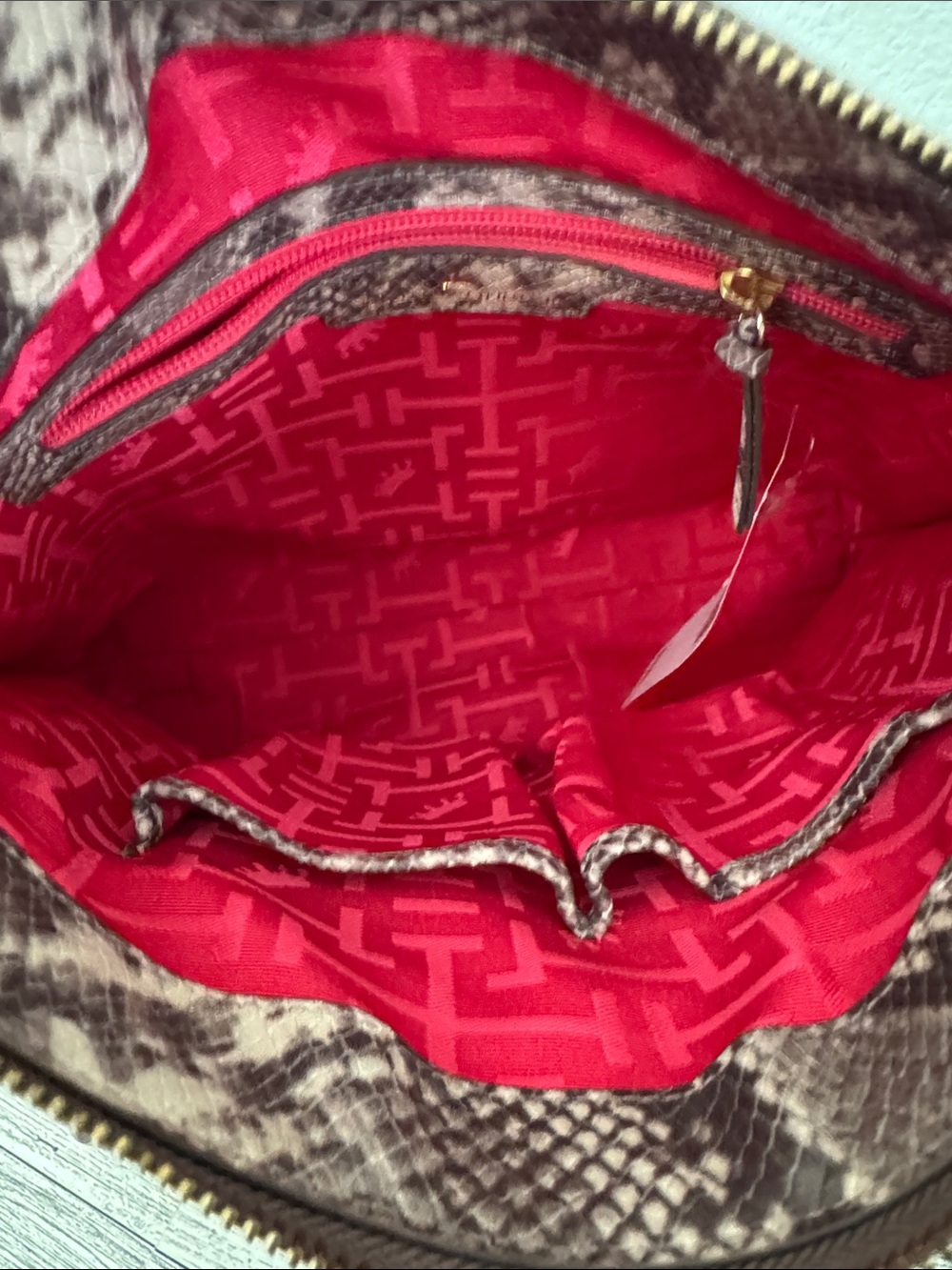 Elaine Turner Jax Leather Snake Print Bag NWT - Picture 8 of 11